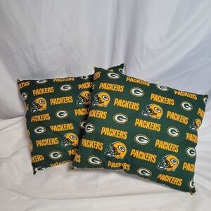 Greenbay Packer Football Handmade Decorative Throw Pillow Set